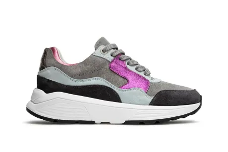 Veterschoenen<Xsensible - Wijdte G - Golden Gate - 33000.2 - Grijs - Uitneembaar voetbed