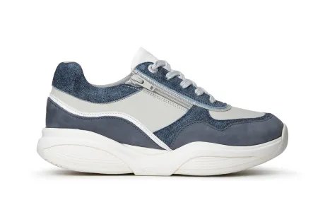 Veterschoenen<Xsensible - Wijdte H - 30085 3 255 - Jeans - Uitneembaar voetbed